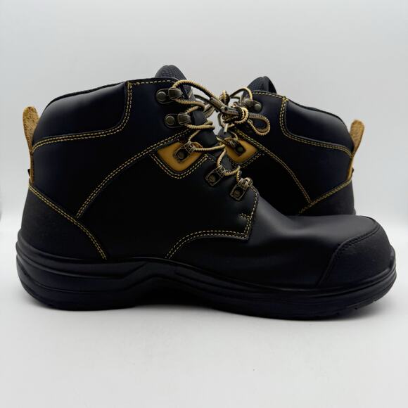 Orthofeet Mens Granite Boots US 13 M EU 46 Black Waterproof Slip Resistant EUC - Picture 4 of 14